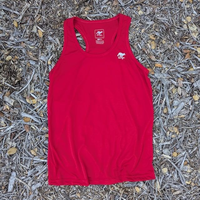 Runyon Men's Red Racerback Fitness Tank Top - Running, Workout, Gym Singlet - Made In The USA