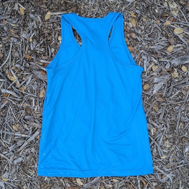 Runyon Men's Cyan Safety Blue Racerback Fitness Tank Top - Running, Workout, Gym Singlet - Made In The USA