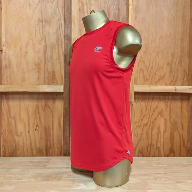 Runyon Men's Red Sleeveless Muscle Tee Performance Workout Tank Top American Made In USA Runyon Men's Red Sleeveless Muscle Tee Performance Workout Tank Top American Made In USA
