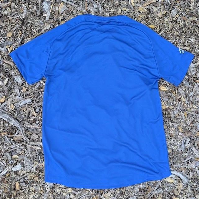 Men's Royal Blue and Hot Pink Running Shirt Moisture Wicking American Made In USA