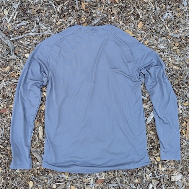 Runyon Men's Steel Grey Long Sleeve Running Shirt Made In USA - Moisture Wicking Gym, Workout, Fitness Shirt