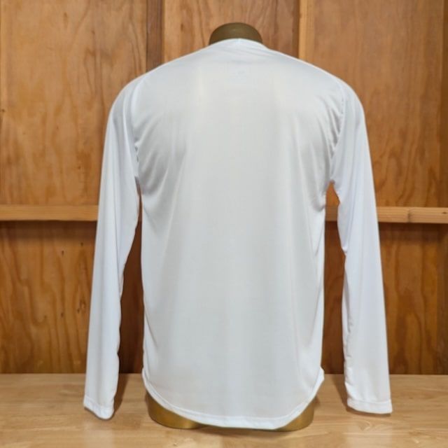 Runyon Men's Long Sleeve White Running Shirt Made In USA - Training, Workout, Hiking, Gym
