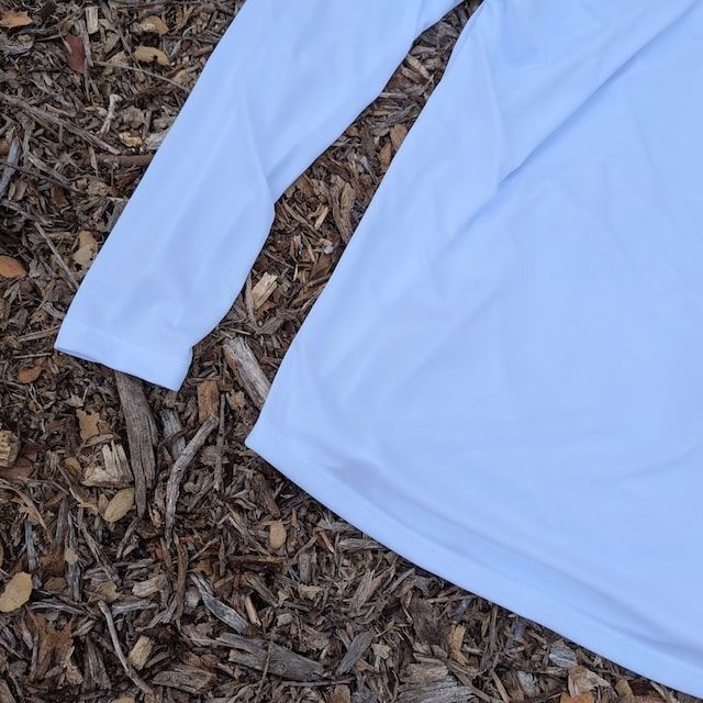 Runyon Men's Long Sleeve White Running Shirt Made In USA - Training, Workout, Hiking, Gym
