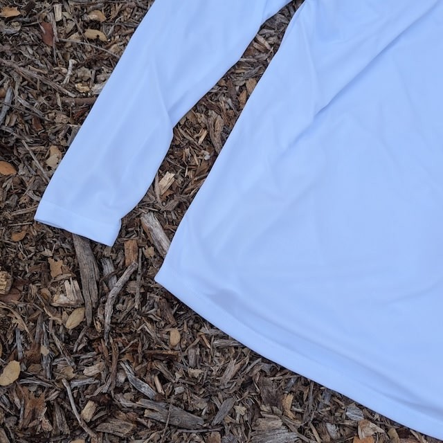 Runyon Women's Unisex Long Sleeve White Running Shirt Made In USA - Training, Workout, Hiking, Gym