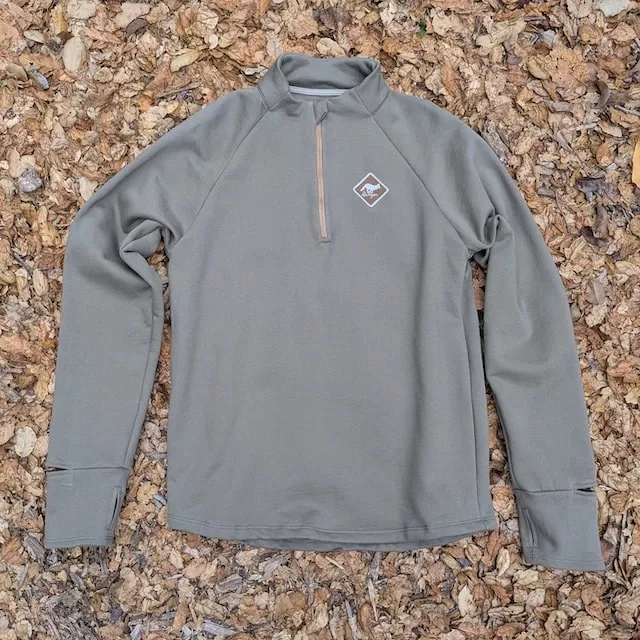 Runyon Olive Green Sierra Sage Slopeside Cotton Fleece Zip-Up