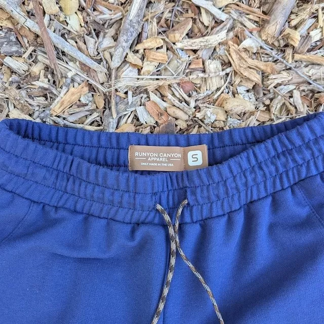Runyon Vintage Navy Blue French Terry Cotton Sweatpant Joggers - American Made In USA - Runyon Canyon Apparel