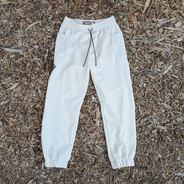 Runyon Vintage Winter White French Terry Cotton Sweatpant Joggers - American Made In USA - Runyon Canyon Apparel