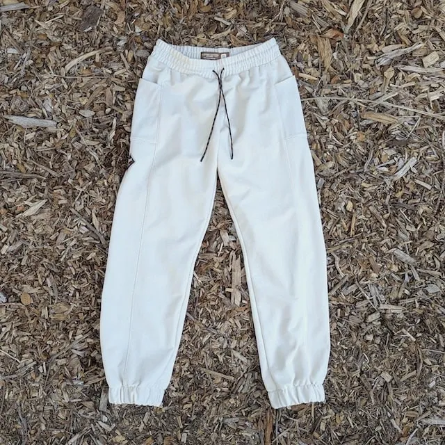 Runyon Vintage Winter White French Terry Cotton Sweatpant Joggers - American Made In USA - Runyon Canyon Apparel Runyon Vintage Winter White French Terry Cotton Sweatpant Joggers - American Made In USA - Runyon Canyon Apparel