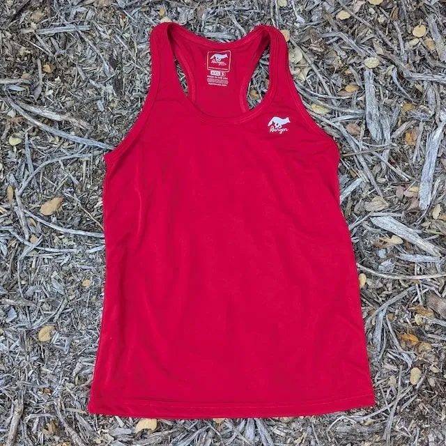 Runyon Women's Red Fitness Running Tank Top American Made In USA