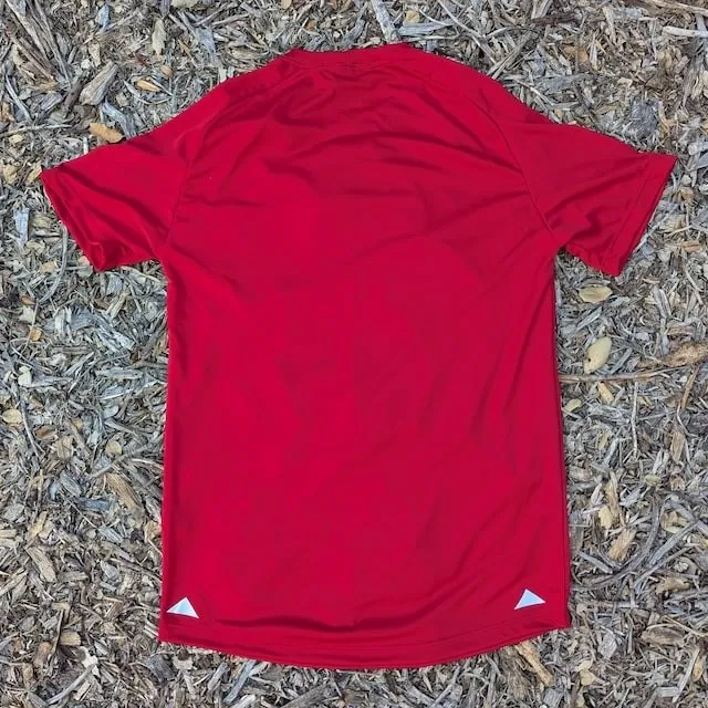 Runyon Women's Red Made In USA Performance Running Shirt Moisture Wicking Workout Shirt