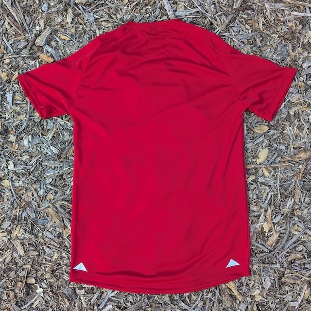 Runyon Women's Red Made In USA Performance Running Shirt Moisture Wicking Workout Shirt