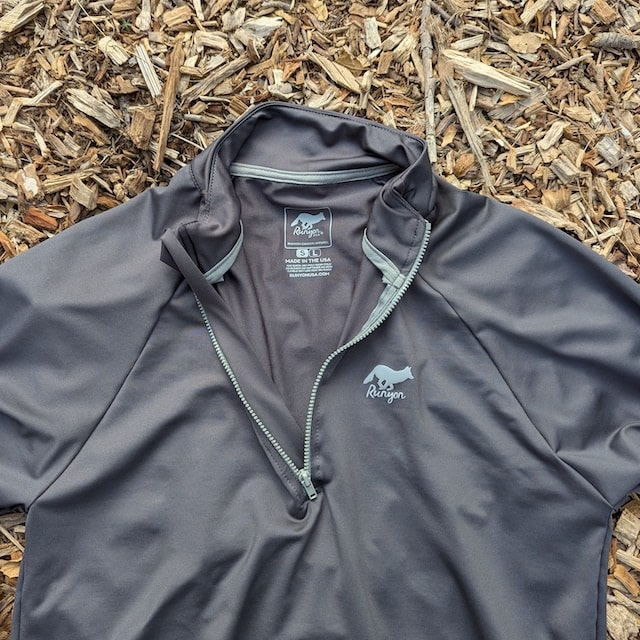 Men's Unisex Slate Charcoal Track Quarter Zip - Made In USA - Runyon Canyon Apparel
