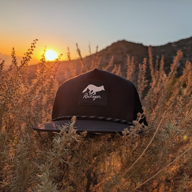 Runyon Black Reflective Canyon Trucker Hat - American Made In USA Running Hat