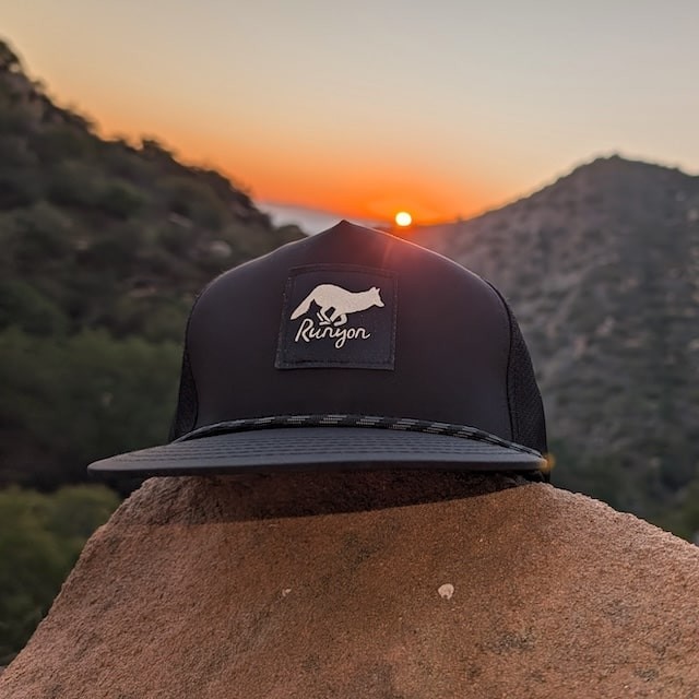 Runyon Black Reflective Canyon Trucker Hat - American Made In USA Running Hat