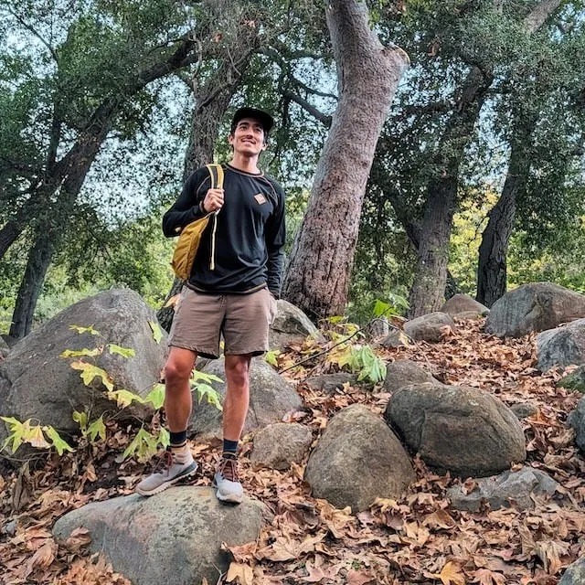 Runyon Mens Long Sleeve Camp Shirt Hiking Running Black Copper American Made In USA