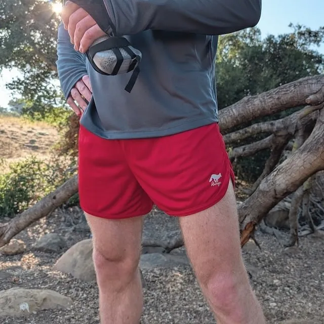 Runyon Red Running Short - Retro Ranger 4" Inch Workout Short American Made In USA Runyon Red Running Short - Retro Ranger 4" Inch Workout Short American Made In USA