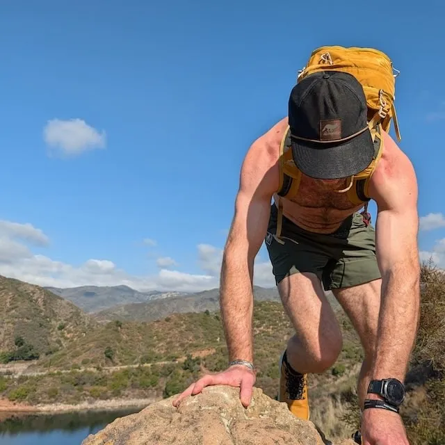 Runyon Black Pine Reflective Mesh Trail Cap for Running, Hiking, Working Out, Fitness, Outdoors. American Made In USA.