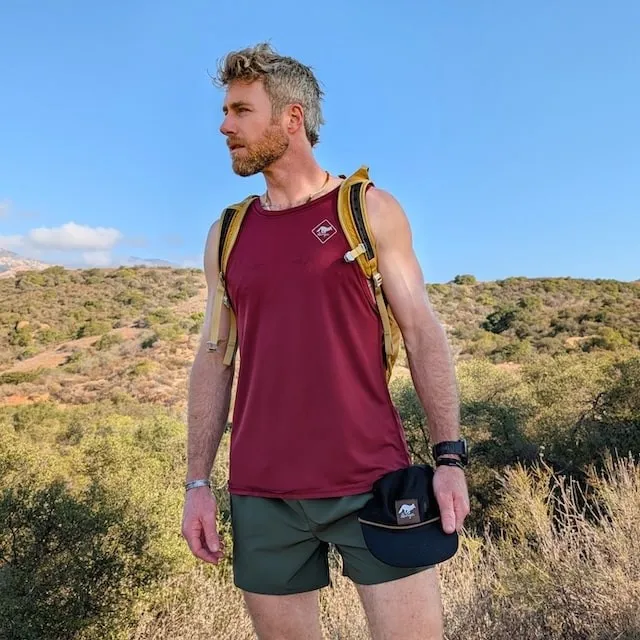 Runyon Black Pine Reflective Mesh Trail Cap for Running, Hiking, Working Out, Fitness, Outdoors. American Made In USA.