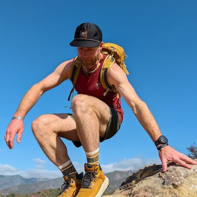 Runyon Men's Maroon Tech Trail Tank - Muscle Workout Tank Top, Made In USA | Runyon Canyon Apparel