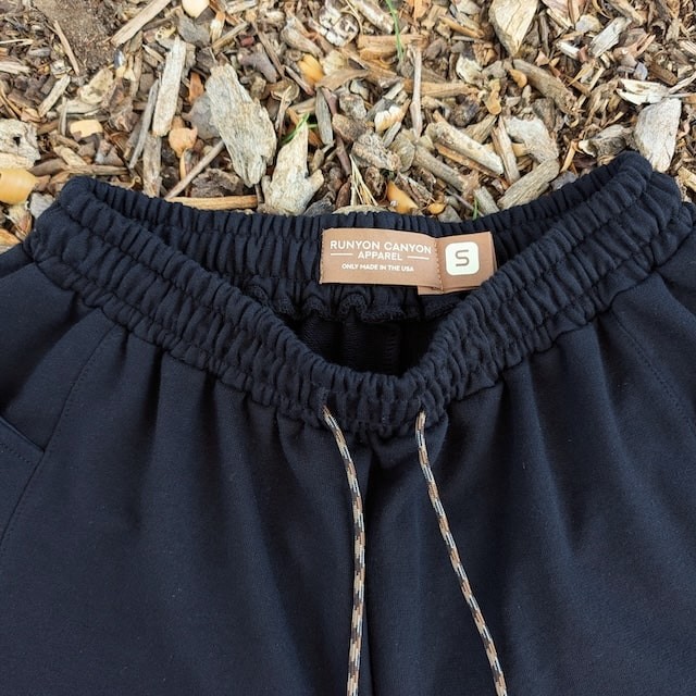 Runyon Black French Terry Cotton 7" Sweatshorts - Gym, Workout, Hiking, Casual, Fitness American Made In USA - Runyon Canyon Apparel