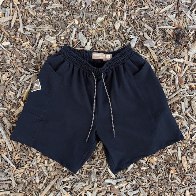 Runyon Black French Terry Cotton 7" Sweatshorts - Gym, Workout, Hiking, Casual, Fitness American Made In USA - Runyon Canyon Apparel