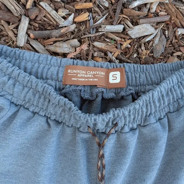 Runyon Heather Grey French Terry Tri Blend 7" Sweatshort - Gym, Workout, Hiking, Casual, Fitness American Made In USA - Runyon Canyon Apparel