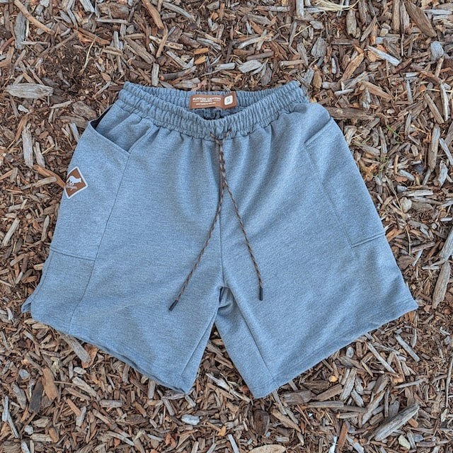 Runyon Heather Grey French Terry Tri Blend 7" Sweatshort - Gym, Workout, Hiking, Casual, Fitness American Made In USA - Runyon Canyon Apparel