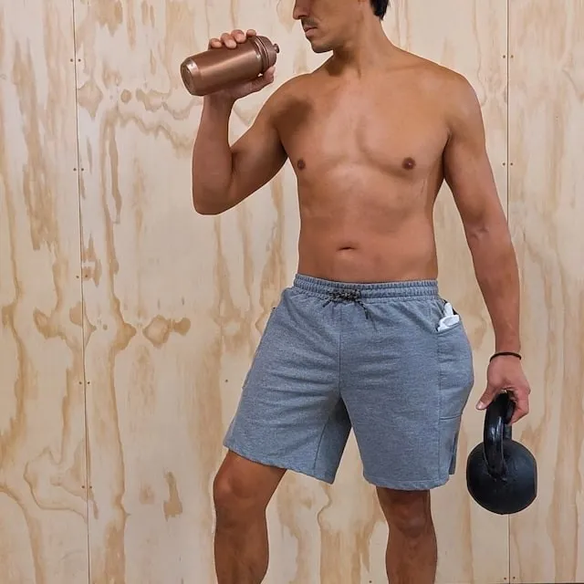 Runyon Heather Grey French Terry Tri Blend 7" Sweatshort - Gym, Workout, Hiking, Casual, Fitness American Made In USA - Runyon Canyon Apparel