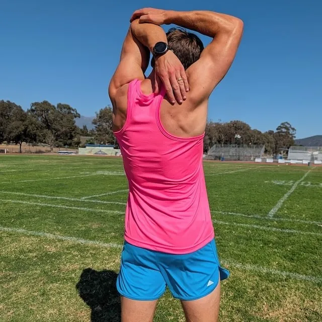 Runyon Men's Hot Pink Racerback Fitness Tank Top - Running, Workout, Gym Singlet - Made In The USA