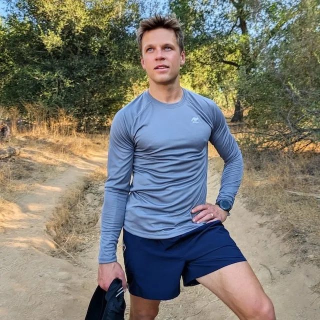 Runyon Men's Steel Grey Long Sleeve Running Shirt Made In USA - Moisture Wicking Gym, Workout, Fitness Shirt