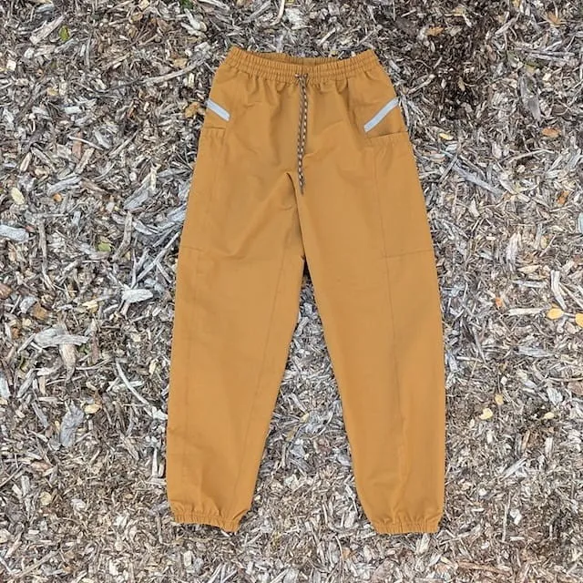 Runyon TrailStash Scrambler - Men's Amber Mustard Gold Hiking Jogger Pants - Water Repellant - American Made In USA.