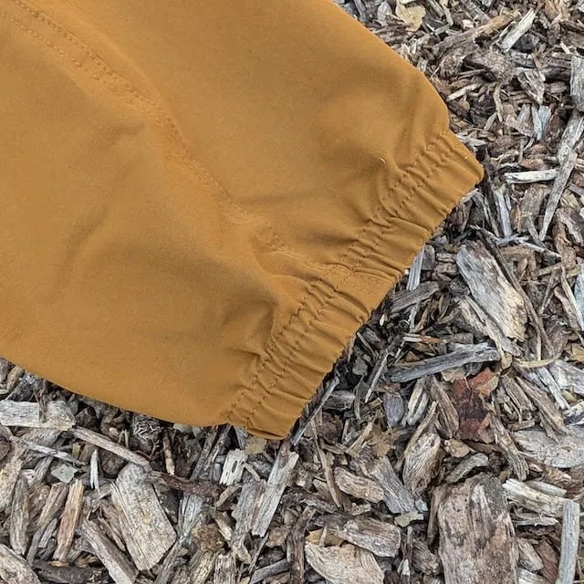 Runyon TrailStash Scrambler - Men's Amber Mustard Gold Hiking Jogger Pants - Water Repellant - American Made In USA.