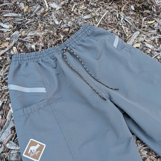 Runyon TrailStash Scrambler - Men's Dark Grey Charcoal Hiking Jogger Pants - Water Repellant - American Made In USA.
