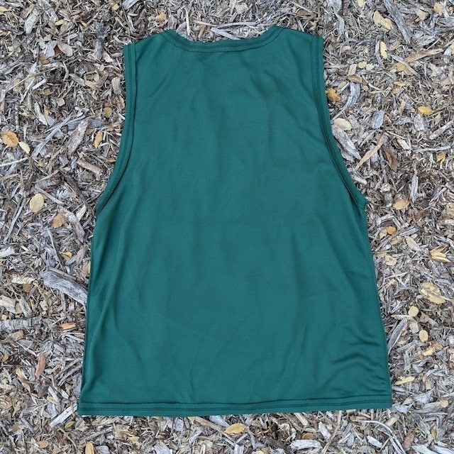 Runyon Men's Forest Green Tech Trail Tank - Muscle Workout Tank Top, Made In USA | Runyon Canyon Apparel
