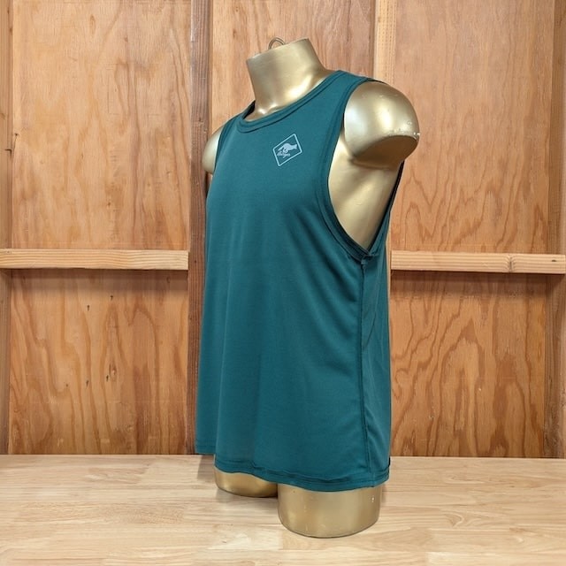 Runyon Men's Forest Green Tech Trail Tank - Muscle Workout Tank Top, Made In USA | Runyon Canyon Apparel