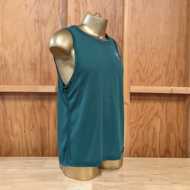 Runyon Men's Forest Green Tech Trail Tank - Muscle Workout Tank Top, Made In USA | Runyon Canyon Apparel