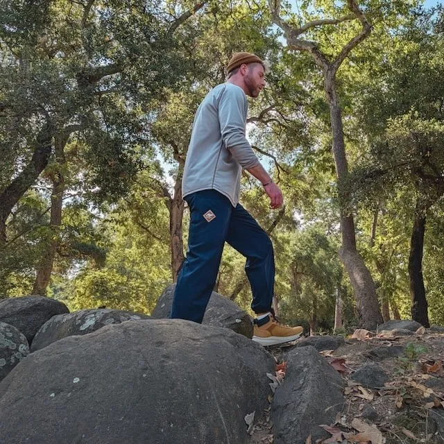 Runyon Mens Long Sleeve Camp Shirt Hiking Running Steel Medium Grey American Made In USA