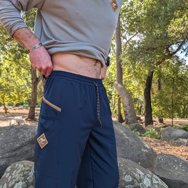 Runyon TrailStash Scrambler - Men's Navy Blue Hiking Jogger Pants American Made In USA.