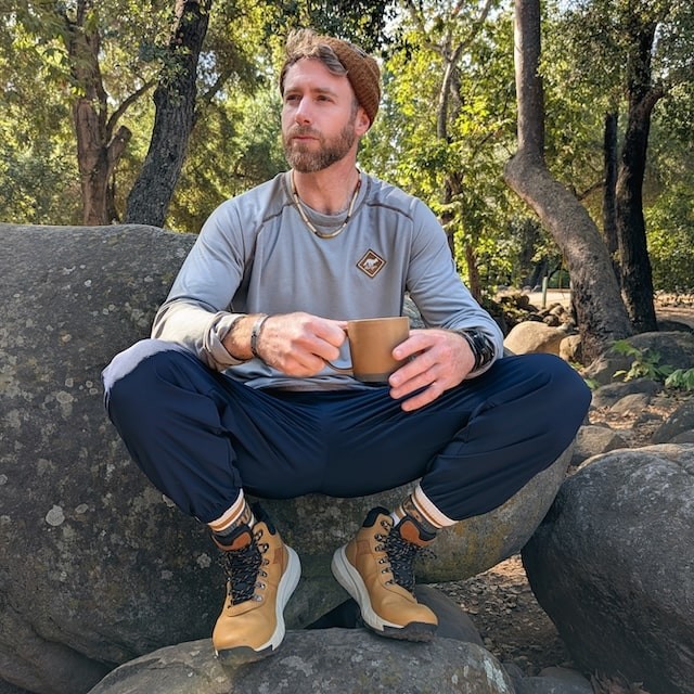 Runyon TrailStash Scrambler - Men's Navy Blue Hiking Jogger Pants American Made In USA.