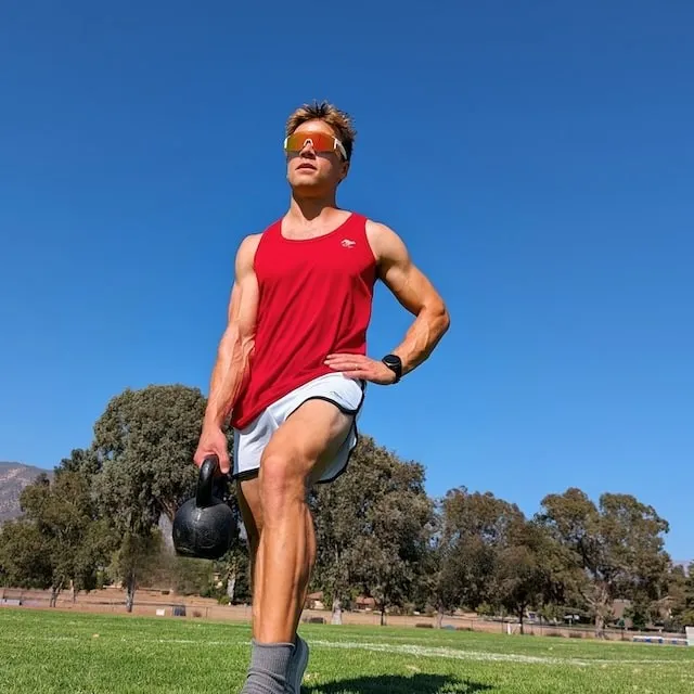 Runyon Men's Red Racerback Fitness Tank Top - Running, Workout, Gym Singlet - Made In The USA