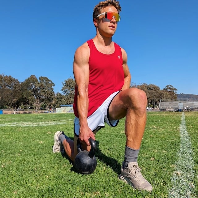 Runyon Men's Red Racerback Fitness Tank Top - Running, Workout, Gym Singlet - Made In The USA