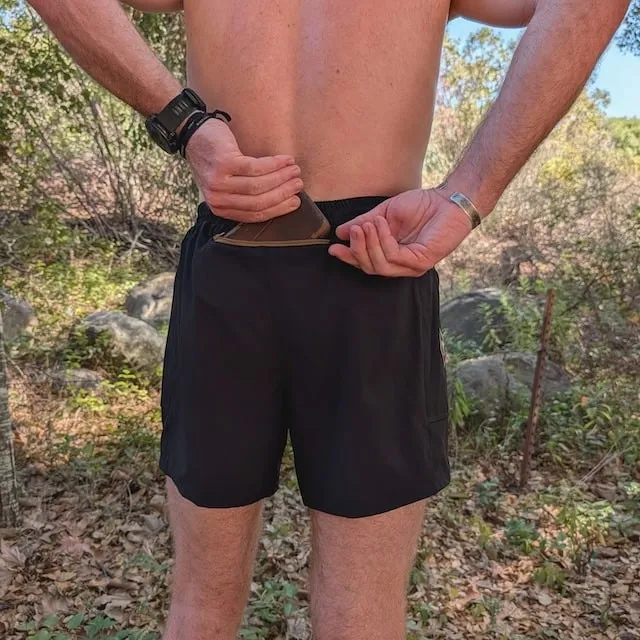 Runyon Scoutster Mens Black 5" Trail Running Hiking Outdoor Adventure Short American Made In USA