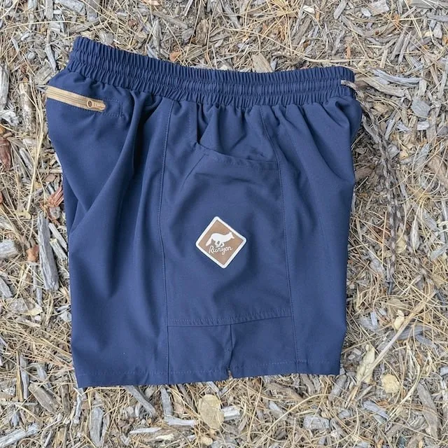 Runyon Scoutster Mens Navy Blue 5" Trail Running Hiking Outdoor Adventure Short American Made In USA