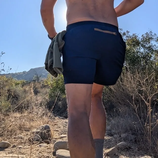 Runyon Scoutster Mens Navy Blue 5" Trail Running Hiking Outdoor Adventure Short American Made In USA