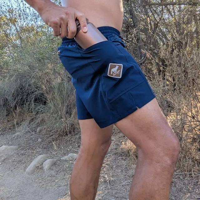 Runyon Scoutster Mens Navy Blue 5" Trail Running Hiking Outdoor Adventure Short American Made In USA