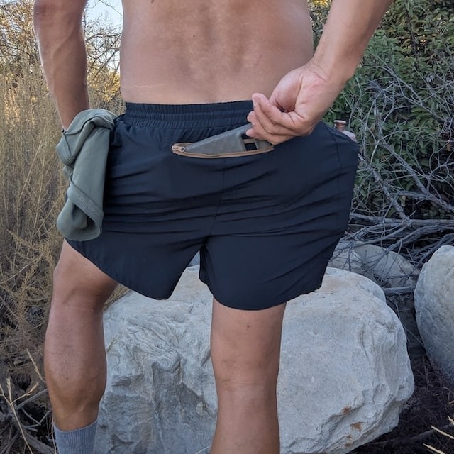 Runyon Scoutster Mens Navy Blue 5" Trail Running Hiking Outdoor Adventure Short American Made In USA