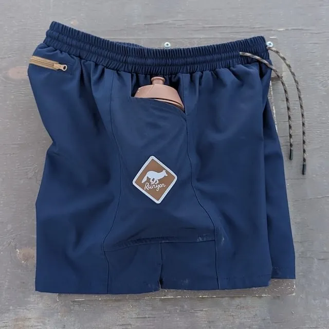 Runyon Scoutster Mens Navy Blue 5" Trail Running Hiking Outdoor Adventure Short American Made In USA