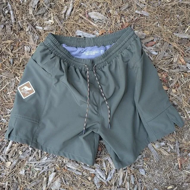 Runyon Scoutster Mens Olive Green 5" Trail Running Hiking Outdoor Adventure Short American Made In USA