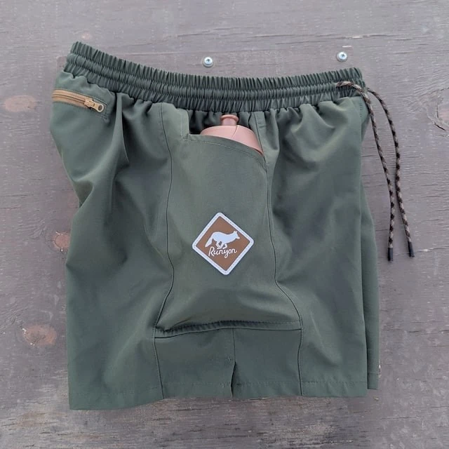 Runyon Scoutster Mens Olive Green 5" Trail Running Hiking Outdoor Adventure Short American Made In USA