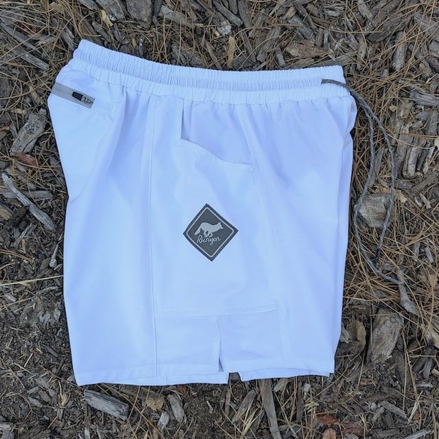 Runyon Scoutster Mens White 5" Trail Running Hiking Outdoor Adventure Short American Made In USA